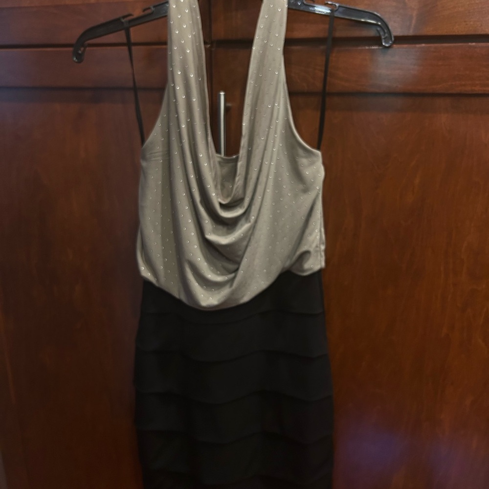 Enfocus Studio Taupe Sheath Cocktail Dress